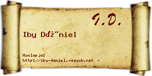 Iby Dániel névjegykártya